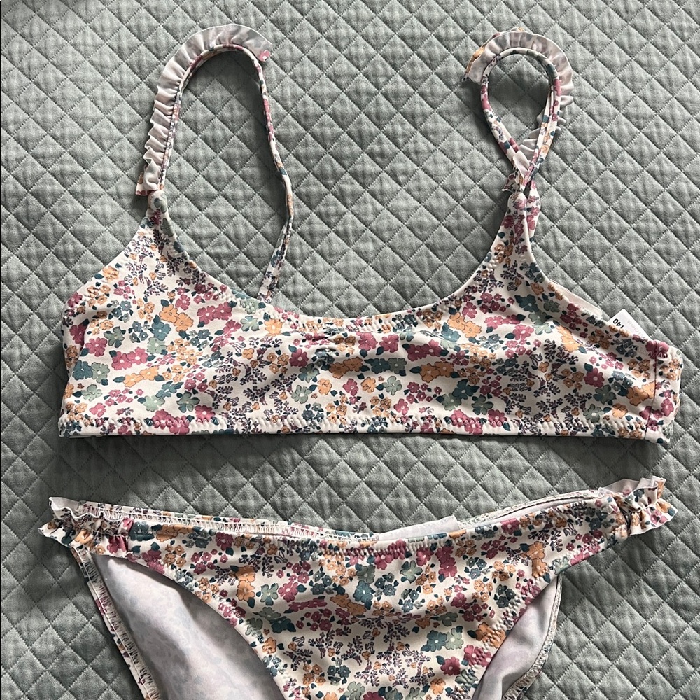 Zara Girl Floral Ruffle Trim Bikini - Picture 2 of 6